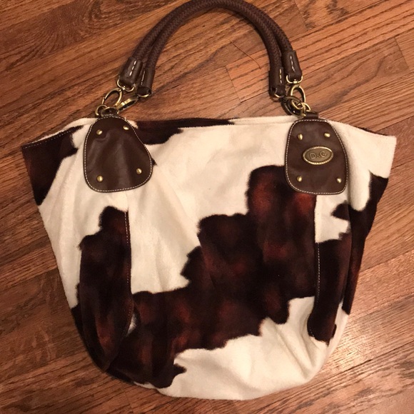 dolce and gabbana cow print purse